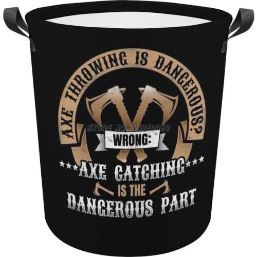 Ax Throwing Design for A Lumberjack Foldable Laundry Basket for Dirty Clothes Organizer Storage Washing Organization Double Ax M