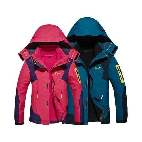 Outdoor 3 in 1 Breathable Waterproof Windproof Men Women Hot Sale Jacket Couple Sport Climbing Trekking Camping Skiing Coat