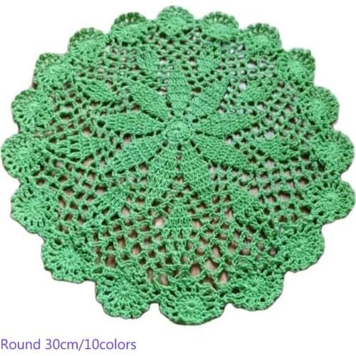 Vintage lace crochet cotton table place mat pad Cloth placemat cup mug Christmas tea coffee coaster dining drink doily kitchen