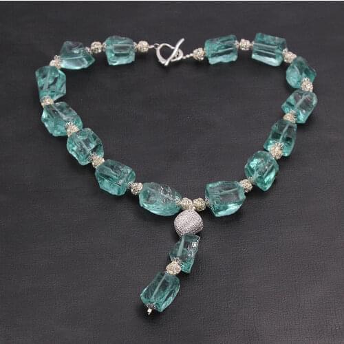 GuaiGuai Jewelry Natural Faceted Yellow Topaz Citrines Crystal Ball Necklace CZ Connector Pendant 21'' For Women