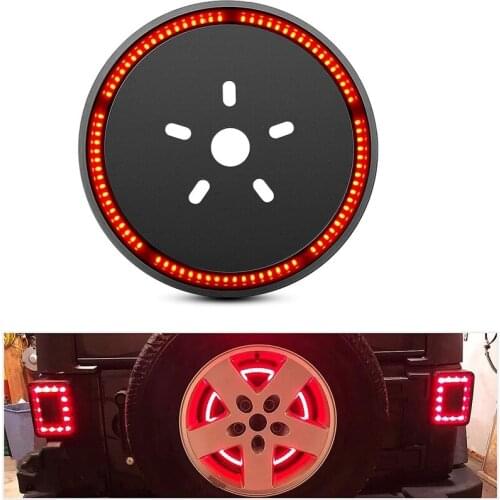 Spare Tire Brake Light Wheel Light 3Rd Third Brake Light for JEEP Wrangler 2007-2018 JK JKU YJ TJ, Red Light