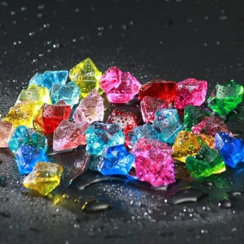 10Pcs Colorful Acrylic Crystal Rock Stones Aquarium Vase Table Decoration,Decorative Stone Fish Tank Home Wedding Favors