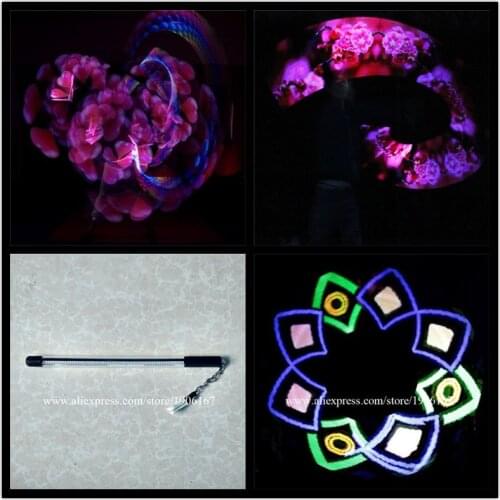 2pcs/lot Hot Sale Led Programmable Kunfu Magic stick 60 Pixels Visual Poi Led USB Stick