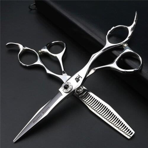 440C steel hair salon styling hairdressing tool bearing screw 6 inch thinning scissors hair scissors senior barber scissors