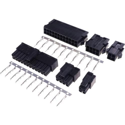 50pcs 3.0 mm Micro-Fit 3.0 Connector Receptacle Housing 2 Pin 4 6 8 10 12 14 16 18 20 22 24 +Plug Housing + Terminal 43020 43025