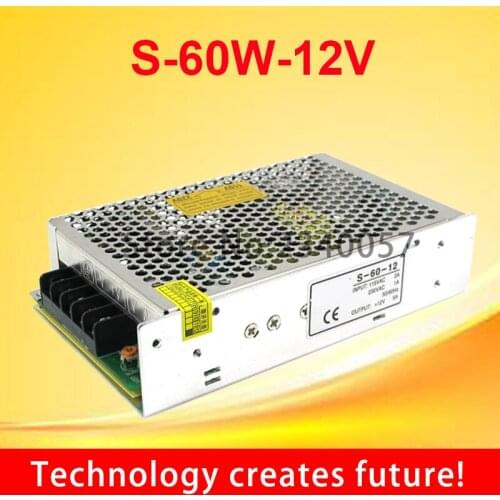 60W 12V 5A Single Output Switching power supply for CCTV camera LED Strip light AC to DC SMPS