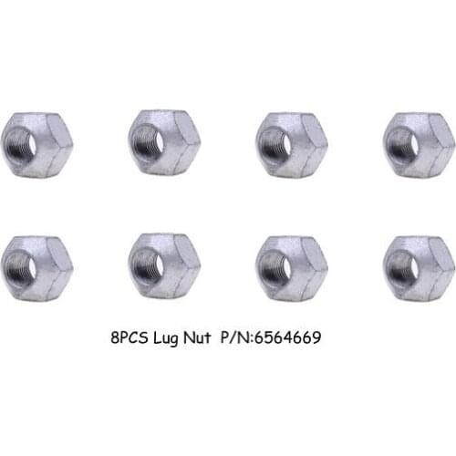 8PCS Rim Lug Nut 6564669 AK-6564669 Fit for Bobcat 444M 500 520 530 533 540 542 543 553 600 610