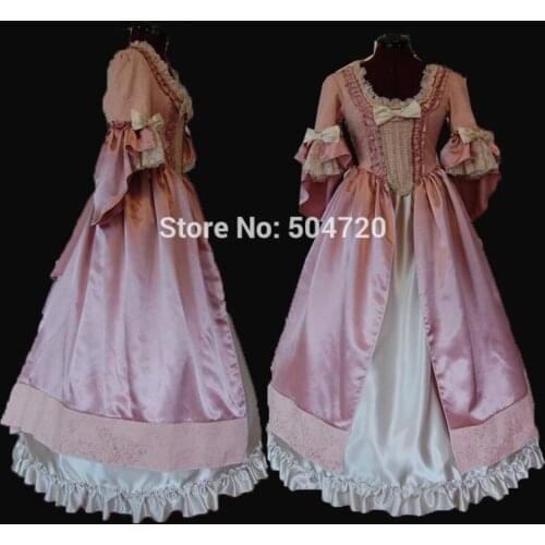 Tailored!Blue Vintage costumes 18th Duchess Retro medieval Renaissance Reenactment Theatre Civil war Victorian dress HL-386