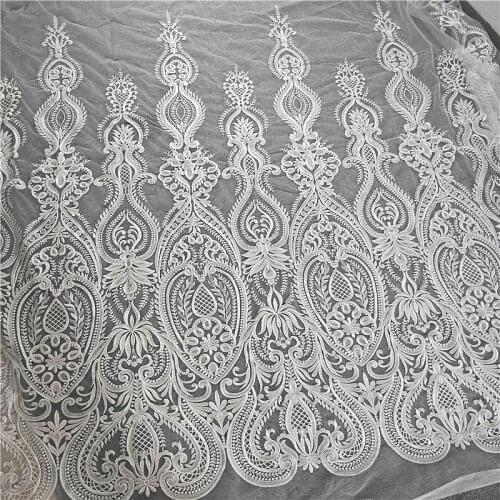 African embroidery beautiful lace fabric for bridal dress