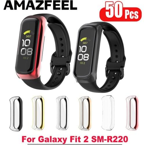 50Pcs/Pack Case For Samsung Galaxy Fit 2 Screen Protector Case Plastic Hard Protective For Galaxy Fit2 R220 Frame Bumper Shell