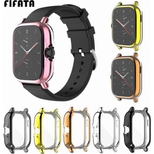 FIFATA For Amazfit GTS 2/2e Case Soft TPU Cover Silicone Full Protective Case For Xiaomi Huami Amazfit GTS2/2e Watch Frame Shell