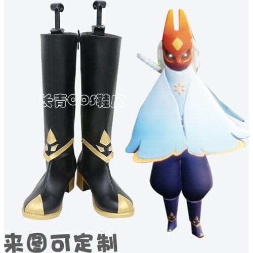 Game Sky:Children of Light Elders Ancestors Black Cosplay Shoes Boots Halloween Carnival Cosplay Costume Accessories Custom Made