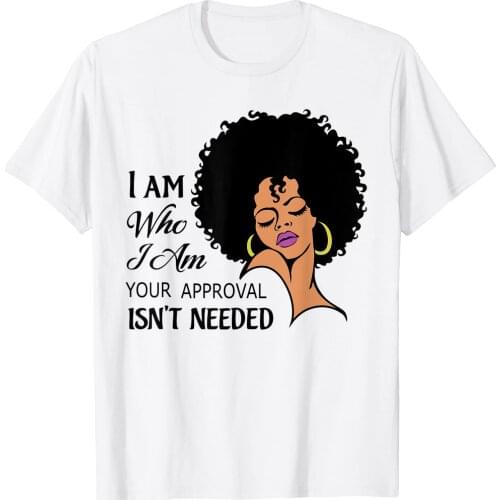 Black Queen Lady Curly Natural Afro African American Ladies T-Shirt Harajuku Gothic Oversized T Shirt