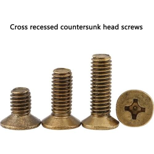 GB819 Copper Screw, Screw, Countersunk Head, Screw, Screw, M2 M2.5M3M4 10Pcs