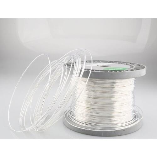 New Hi-End 4N pure silver signal cable DIY Hifi Amp CD DVD player Speaker Interconnector AC power cable 0.62mm/0.8mm/1.3mm/1.5mm