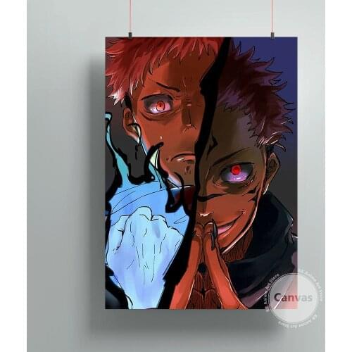 Canvas Anime Yuji Jujutsu Kaisen Pictures Home Manga Decoration Paintings Poster HD Prints Wall Art Modular Living Room