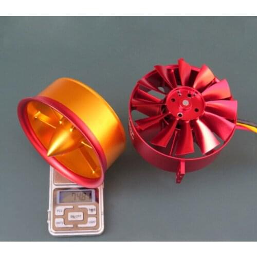JP Electronic Ducting Motor With 150A RC Airplane Vortex Air Spray 12 Blade 105mm 12S FED Aircraft Cowling Fan Metal Holder