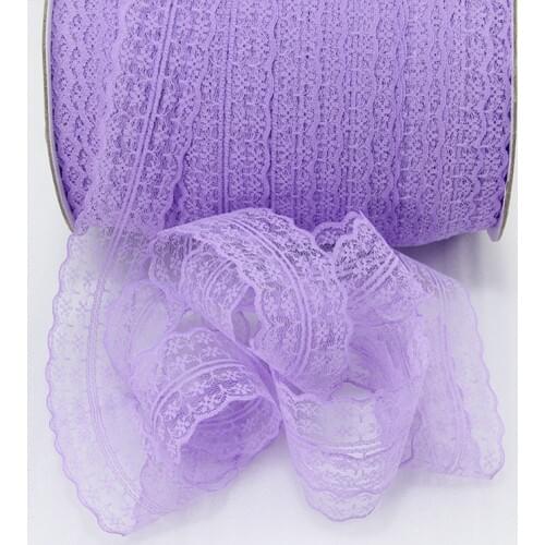 45mm Lace Ribbon No-elastic Fabric Bow-knot DIY Wrapping/Party/Art Sewing Crafts Home Packing Gift Christmas Decoration,5Yc14965