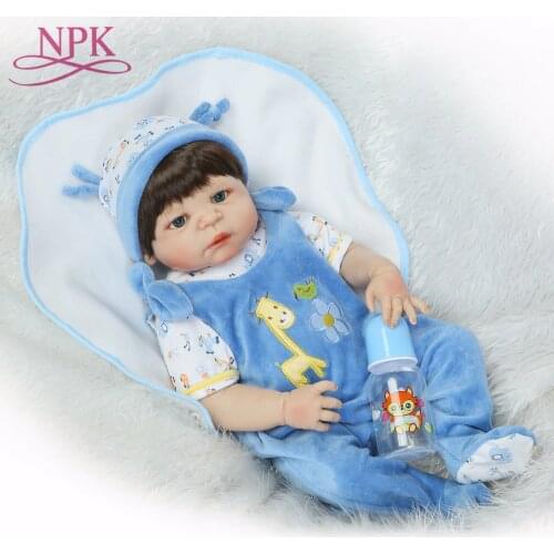 NPK reborn doll with soft gentle touch realistic soft silicone vinyl doll full vinyl body Christmas Gift for girls