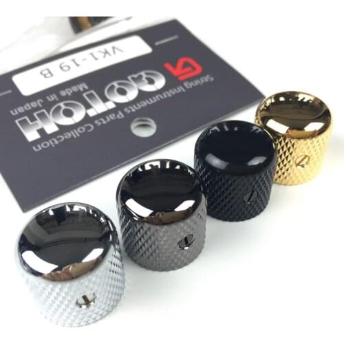 1 Pcs GOTOH Electric Guitar Bass Tone And Volume Metal Electronic Control Knobs Cap 19MM*18.4MM*6.0MM Made In Japan