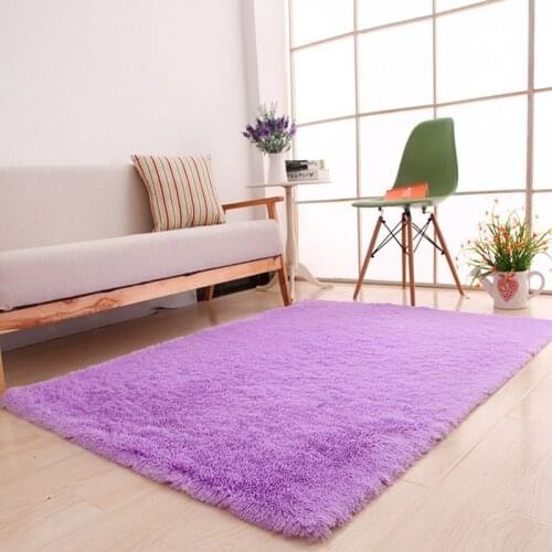 Fashion Modern 15 Colors Pastiral Pure Colour Plush Gentle Ground Mat Carpet For Bedroom Living Room On Sale 4.5CM