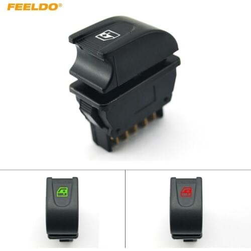 MOTOBOTS 1PC Auto Universal 5pins Car Power Window Switch 12V/24V 20A With Illumination Red/Green