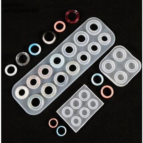 4/6/14 Hole Ring Resin Silicone Mold Ring Set Epoxy Resin Molds DIY Jewelry Craft Accessories Silicon Molds for Resin Art