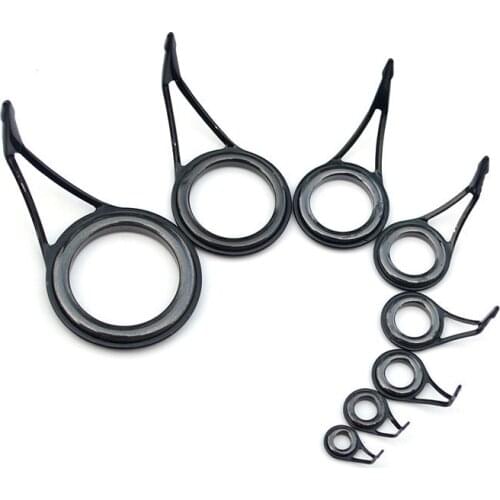 Fishing Rod Guide Rings 8pcs/set Mixed Size Ceramic Telescopic Fishing Lure Rod Eyes Line Ring Fishing Rod Repair Kit