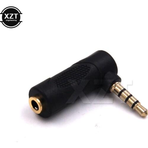 Newest 90 Degree 3.5mm Male To 3.5mm Female Stereo L Shape Aux Audio Connector Extender Headphone Jack Adapter Converter