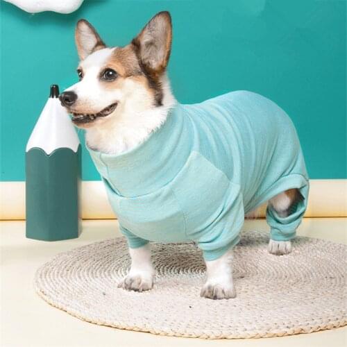 Corgi Dog Clothes Cotton Dog Pajamas Jumpsuit Welsh Corgi Pembroke Clothing Overalls Sleepwear Pet Outfit Costumes Dropshipping