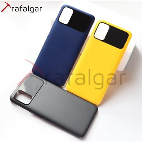 Original NEW For 6.53" Xiaomi POCO M3 Battery Back Cover Rear Door Housing Case For POCO M3 Back Cover Replacement Parts