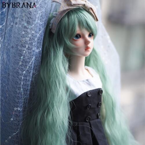 Bybrana Bjd Wig Long Curly Hair 1/3 1/4 1/6 1/8 for Doll Free Shipping