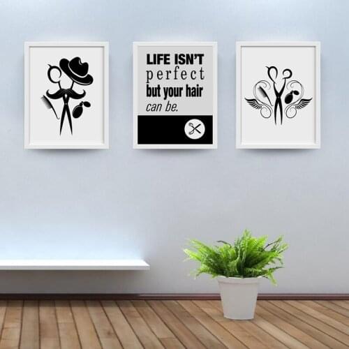 Hairstylist Hairdresser Canvas Painting Posters And Prints Funny Hair Salon Wall Art Pictures For Barber Shop Room Decor