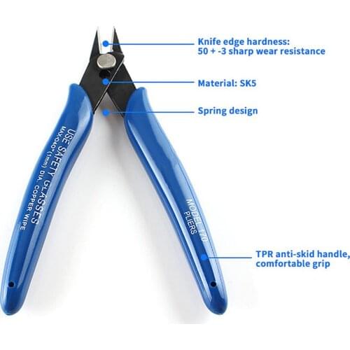 Trimming Pliers Precision Wire Cutter Snips Side Cutting Nippers Shears Diagonal Pliers Tool Use For 3D Printer Filaments