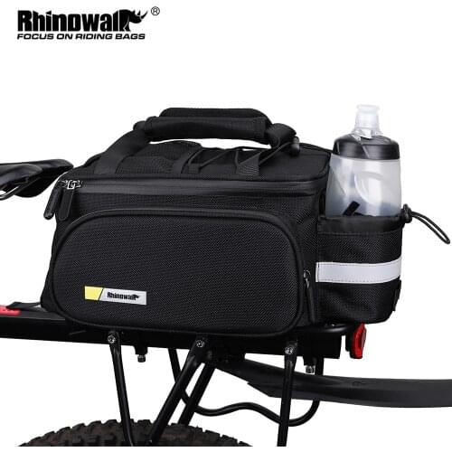 Rhinowalk Bicycle Carrier Bag MTB Bike Rack Bag Trunk Pannier Cycling Multifunctional Large Capacity Travel Bag With Rain Cover