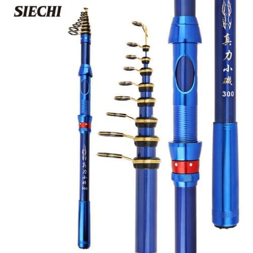 SIECHI carbon fiber Spinning Fishing Rod M Power Telescopic Rock Fishing Rod Carp Feeder Rod Surf Spinning Rod