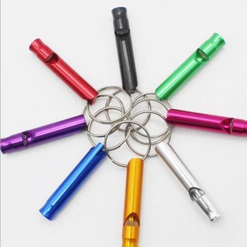 Whistles Camping Hiking Survival Whistle Whistle Keychain Small Size Aluminum Emergency Whistle Outdoor Tools colorful Whistle