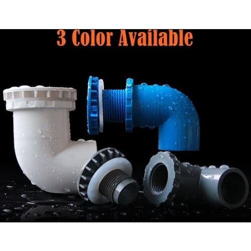 1 pcs L Type PVC Pipe Connectors Thicken Fish Tank Drain Pipe Joints Garden Irrigation Water Supply Tube Drainage Parts