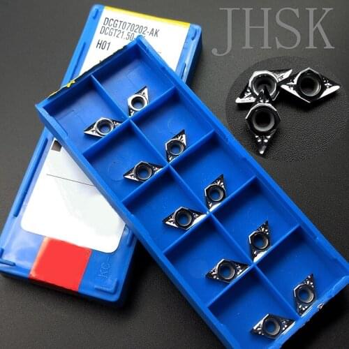 10pcs DCGT070202/04/08 AK H01 21.50/21.51/21.52 CNC Milling lathe tools machine tool accessories carbide Inserts for Aluminum