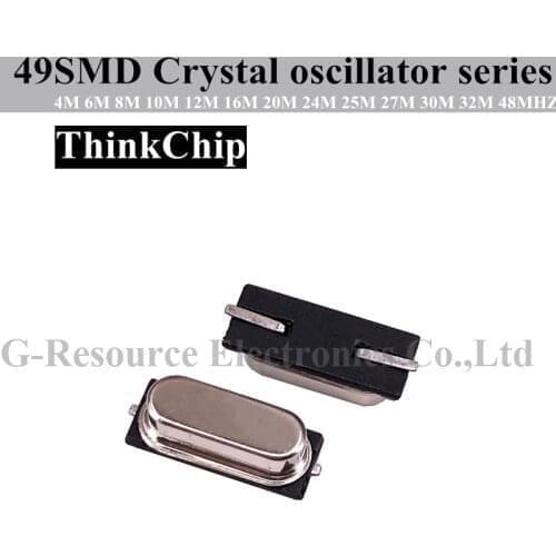 10 Pcs) 49SMD 4MHZ 6MHZ 8MHZ 10MHZ 12MHZ 16MHZ 20MHZ 24MHZ 25MHZ 27MHZ 30MHZ 32MHZ 48MHZ Crystal Oscillator Series Kits
