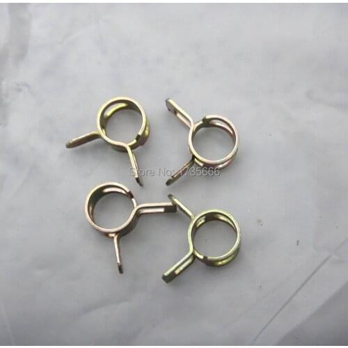 100PCS 10mm Spring Car Oil Water Hose Pipe Tube Clamp Fastener air hose tube fuel pipe Universal fit size