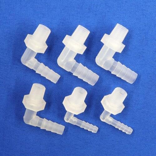 5~100pcs G1/8 To 3.9~7.9mm Male thread Pagoda elbow Connectors Irrigation System Pipe Fittings Adapter Aquarium Tank Hose Joints