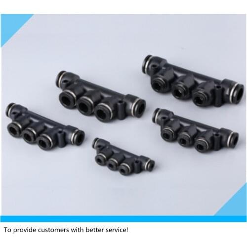 Pneumatic fittings 5 way fittings black colour PK-4 PK 6 PK 8 PK 10 PK 12