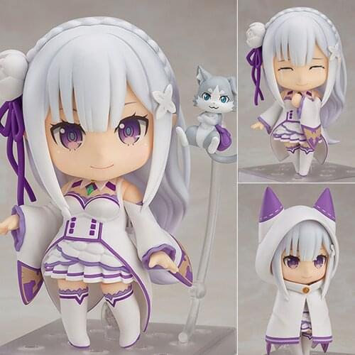 Tronzo Anime Re: Zero Starting Life in Another World Emilia Puck Cute Action Figure Model Collectible Doll Toys