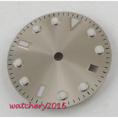 28.5mm Blue Dial Watch Accessory Part Watch Face Dial Date window fit eta Miyota 8205 8215 MingZhu DG 2813 movement Watches