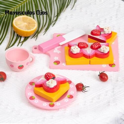 Childrens Play House Tea Set Afternoon Tea Set Simulation Strawberry Toy