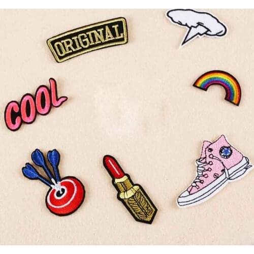Cartoon Kids Cool Target Shoe Original Design Iron On Patch Clothes Patch For Clothing Girls Boys Embroidered Patch