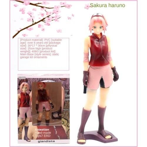 New Anime Naruto Big Set Jingzakura Haruno Sakura Action Figure Toy Model Decoration Childrens Gift Collection 25CM Movie & TV