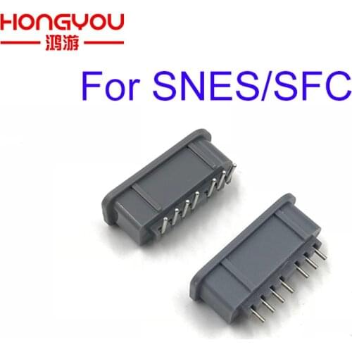 5pcs Replacement Grey For SFC Console 90 180 Degree Female 7 Pin Connector Socket for SNES Controller