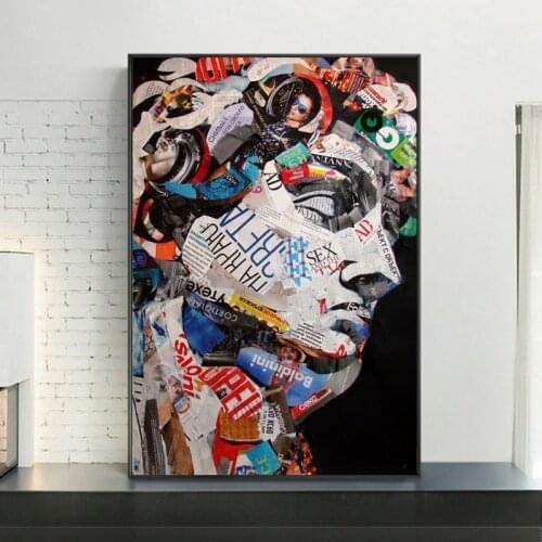 David Graffiti Canvas Paintings Posters and Prints Collage Art of David Sculpture Colorful Wall Art Pictures Home Decoration